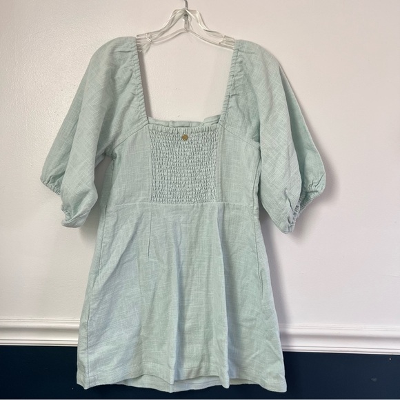 Billabong White Sand Dress Powder Blue Size Large New - Picture 9 of 10